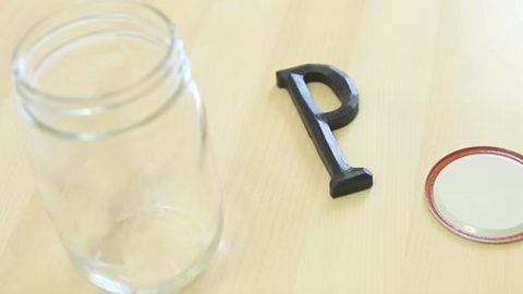 She Cleverly Glues Her Initial To The Lid Of A Mason Jar And Watch She Does Next Is So Cool! | DIY Joy Projects and Crafts Ideas