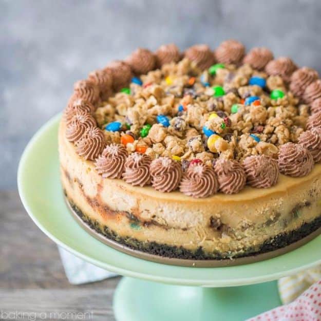 Best Cheesecake Recipes - Monster Cookie Dough Cheesecake - Easy and Quick Recipe Ideas for Cheesecakes and Desserts - Chocolate, Simple Plain Classic, New York, Mini, Oreo, Lemon, Raspberry and Quick No Bake - Step by Step Instructions and Tutorials for Yummy Dessert 