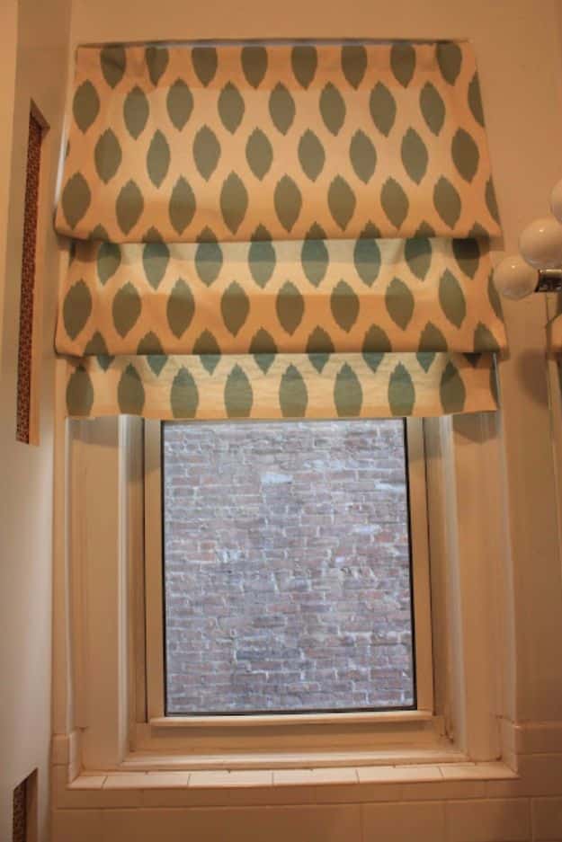 Cool DIY Ideas With Tension Rods - No Sew Faux Roman Shades - Quick Do It Yourself Projects, Easy Ways To Save Money, Hacks You Can Do With A Tension Rod - Window Treatments, Small Spaces, Apartments, Storage