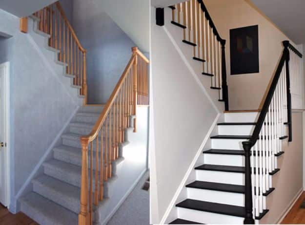 DIY Home Improvement On A Budget - Paint Your Stairs - Easy and Cheap Do It Yourself Tutorials for Updating and Renovating Your House - Home Decor Tips and Tricks, Remodeling and Decorating Hacks - DIY Projects and Crafts by DIY JOY #diy