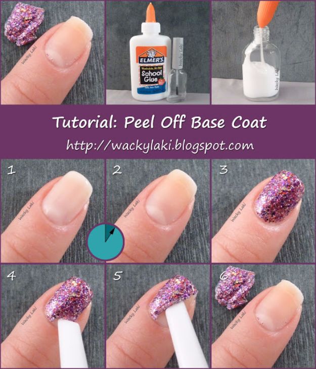 Easy Ways to Paint Nails - Peel Off Base Coat - Quick Tips and Tricks for Manicures at Home - Nail Designs and Art Ideas for Simple DIY Pedicures and Manicure at Home - Hacks and Tutorials with Cool Step by Step Instructions and Tutorials - DIY Projects and Crafts by DIY JOY 