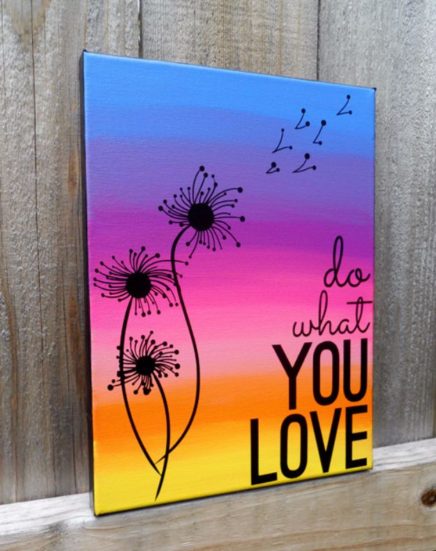 easy canvas art diy