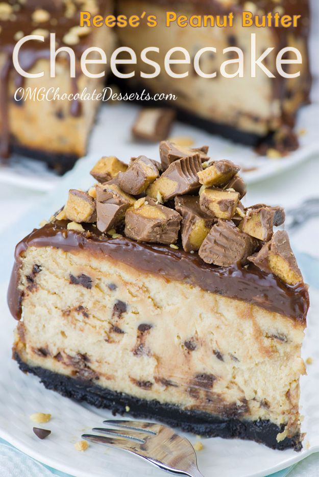 Best Cheesecake Recipes - Reese’s Peanut Butter Cheesecake - Easy and Quick Recipe Ideas for Cheesecakes and Desserts - Chocolate, Simple Plain Classic, New York, Mini, Oreo, Lemon, Raspberry and Quick No Bake - Step by Step Instructions and Tutorials for Yummy Dessert 