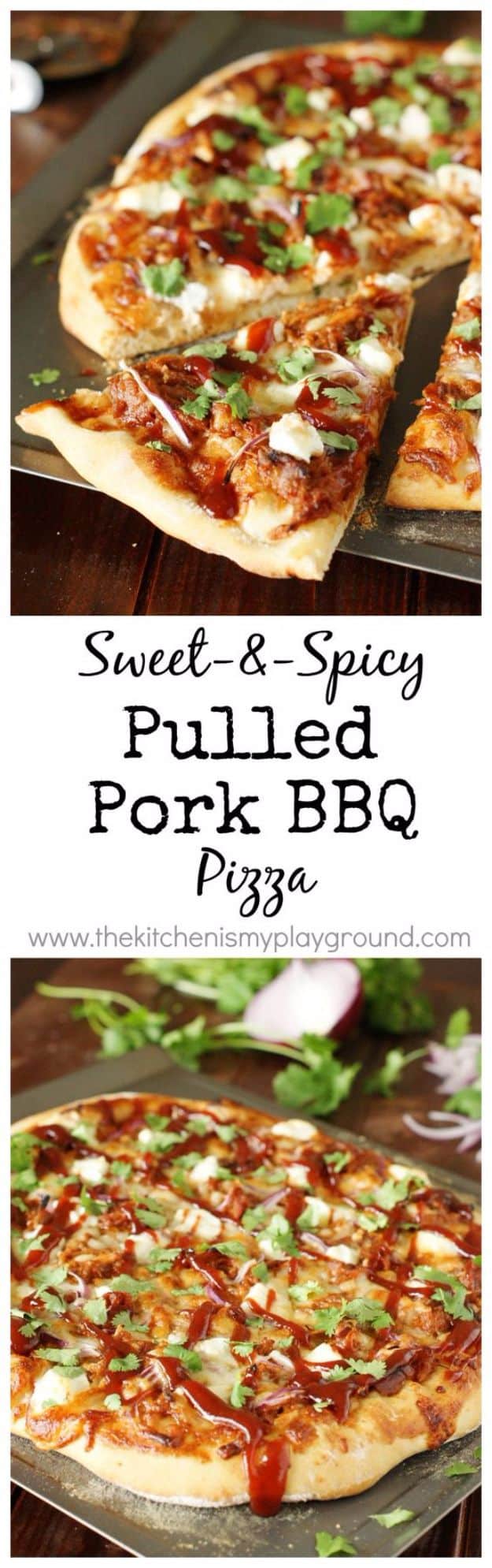 Best Pizza Recipes - Sweet & Spicy Pulled Pork BBQ Pizza - Homemade Pizza Recipe Ideas for Healthy, Easy Dinner, Lunch and Snacks - How To Make Pizza Dough at Home - Step by Step Tutorials for Varieties with Pepperoni, Gourmet and Unique Tips With Pillsbury Biscuits, for Kids, With Chicken and French Bread - Thin Crust and Deep Dish Pizzas #pizza #recipes