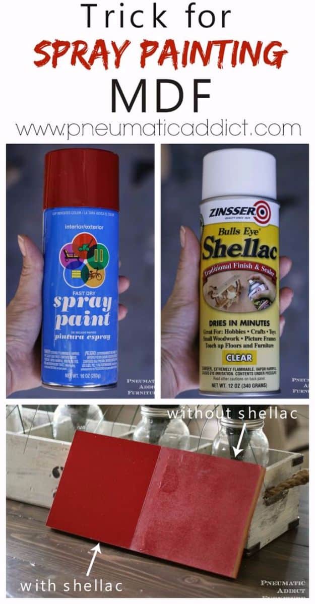 Spray Painting Tips and Tricks - Trick For Spray Painting MDF - Home Improvement Ideas and Tutorials for Spray Painting Furniture, House, Doors, Trim, Windows and Walls - Step by Step Tutorials and Best How To Instructions - DIY Projects and Crafts by DIY JOY #diyideas 