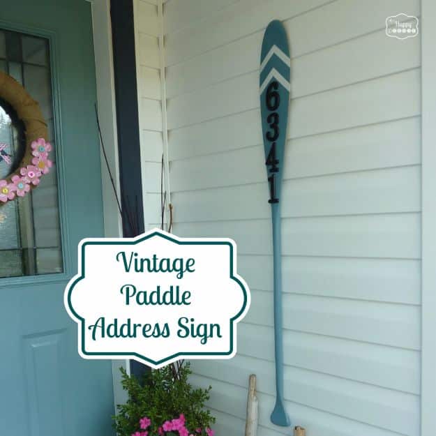 DIY House Numbers - Vintage Paddle Address Sign - DIY Numbers To Put In Front Yard and At Front Door - Architectural Numbers and Creative Do It Yourself Projects for Making House Numbers - Easy Step by Step Tutorials and Project Ideas for Home Improvement on A Budget #homeimprovement #diyhomedecor