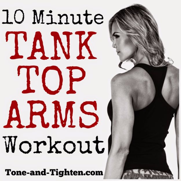 Best Quick At Home Workouts - 10 Minute Tank Top Arms - Easy Tutorials and Work Out Ideas for Strength Training and Exercises - Step by Step Tutorials for Butt Workouts, Abs Tummy and Stomach, Legs, Arms, Chest and Back - Fast 5 and 10 Minute Workouts You Can Do On Your Lunch Break, In Car, in Hotel #exercise #health