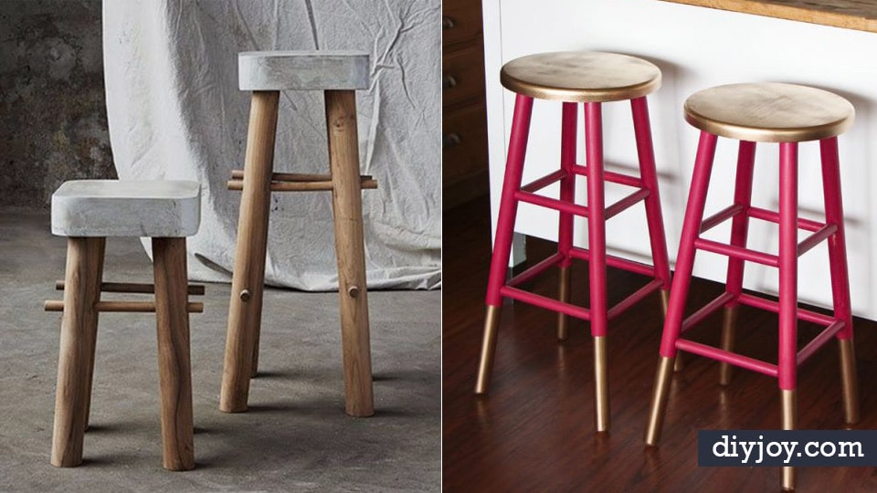 31 Diy Barstools To Make For The Home, Homemade Wooden Bar Stools