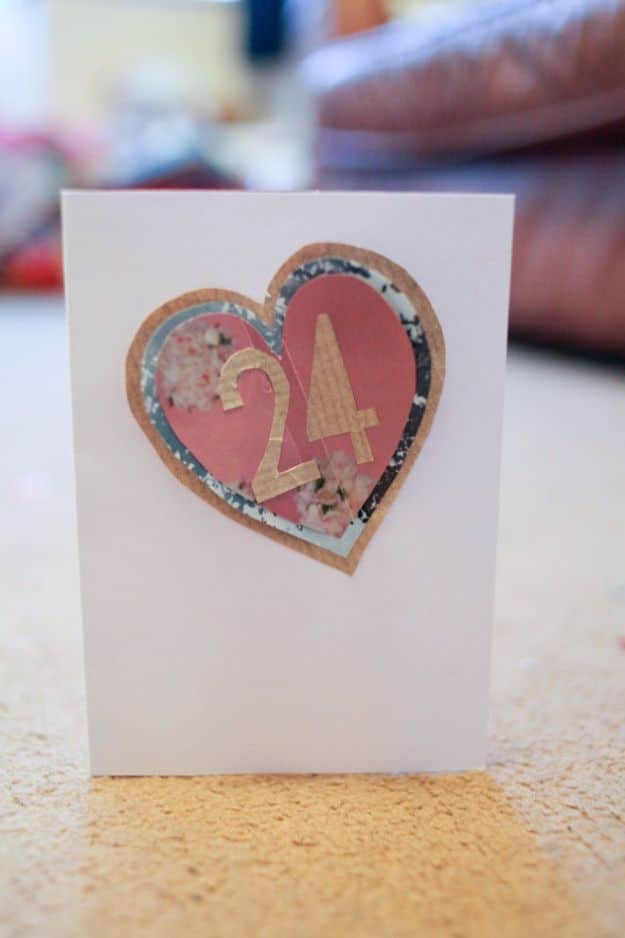 DIY Birthday Cards - Adding The Age Birthday Card - Easy and Cheap Handmade Birthday Cards To Make At Home - Cute Card Projects With Step by Step Tutorials are Perfect for Birthdays for Mom, Dad, Kids and Adults - Pop Up and Folded Cards, Creative Gift Card Holders and Fun Ideas With Cake #birthdayideas #birthdaycards