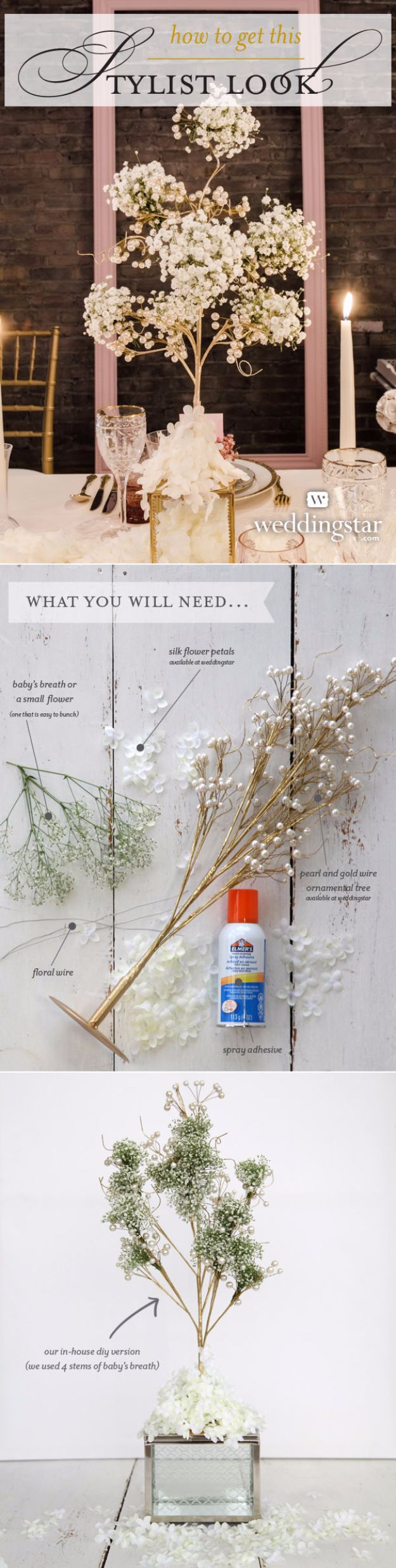 DIY Wedding Centerpieces - Baby’s Breath Centerpiece - Do It Yourself Ideas for Brides and Best Centerpiece Ideas for Weddings - Step by Step Tutorials for Making Mason Jars, Rustic Crafts, Flowers, Modern Decor, Vintage and Cheap Ideas for Couples on A Budget Outdoor and Indoor Weddings #diyweddings #weddingcenterpieces #weddingdecorideas