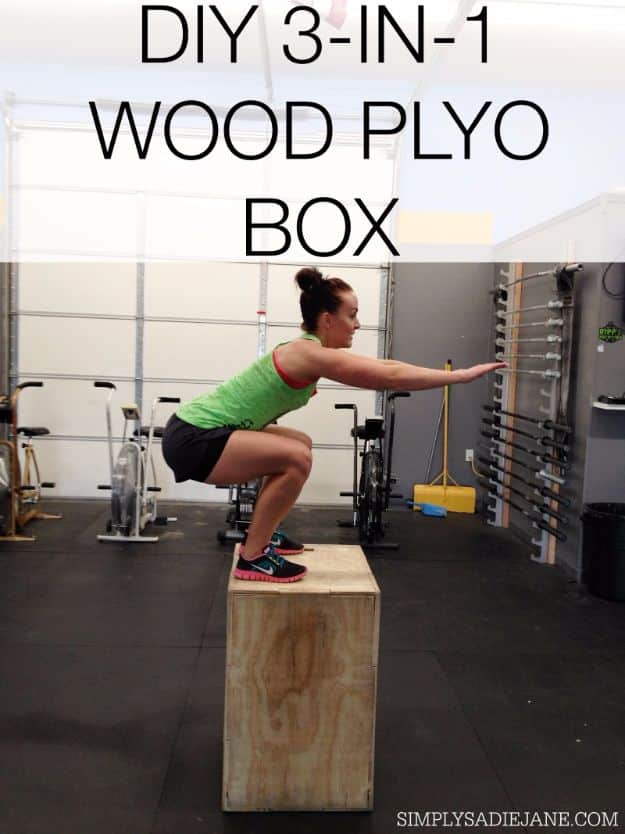 DIY Exercise Equipment Projects - DIY 3 In 1 Wood Plyo Box - Homemade Weights and Strength Training Projects - How To Build Simple and Easy Fitness Equipment, Yoga Mats, PVC Pipe Ideas for Butt Workouts, Strength Training and Do It Yourself Workouts At Home t