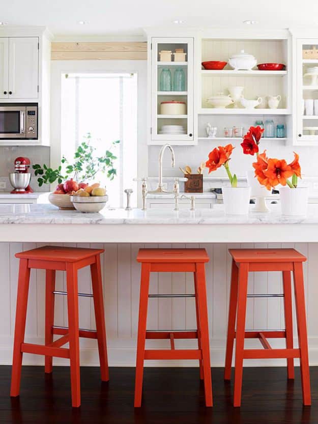 diy barstools - DIY Bar Stools With Metal Accents - Easy and Cheap Ideas for Seating and Creative Home Decor - Do It Yourself Bar Stools for Modern, Rustic, Farmhouse, Shabby Chic, Industrial and Simple Classic Decor #barstools #diy