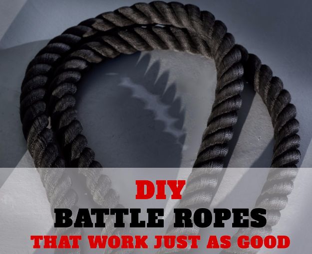 DIY Exercise Equipment Projects - DIY Battle Ropes - Homemade Weights and Strength Training Projects - How To Build Simple and Easy Fitness Equipment, Yoga Mats, PVC Pipe Ideas for Butt Workouts, Strength Training and Do It Yourself Workouts At Home t
