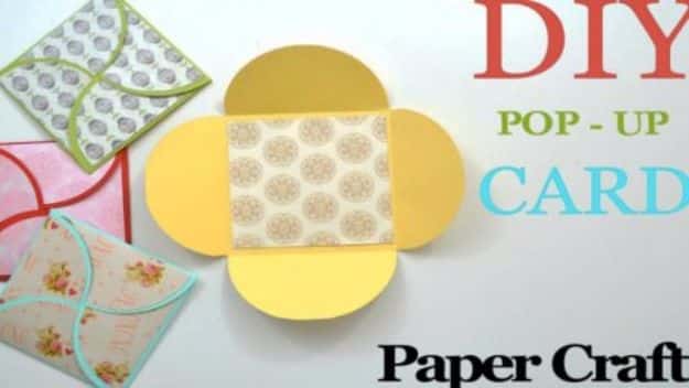 DIY Birthday Cards - DIY Pop Up Greeting Card - Easy and Cheap Handmade Birthday Cards To Make At Home - Cute Card Projects With Step by Step Tutorials are Perfect for Birthdays for Mom, Dad, Kids and Adults - Pop Up and Folded Cards, Creative Gift Card Holders and Fun Ideas With Cake #birthdayideas #birthdaycards