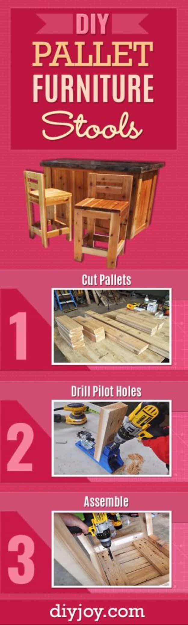 diy barstools - DIY Wooden Stools - Easy and Cheap Ideas for Seating and Creative Home Decor - Do It Yourself Bar Stools for Modern, Rustic, Farmhouse, Shabby Chic, Industrial and Simple Classic Decor #barstools #diy