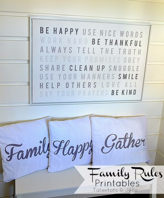 Free Printable Framed Wall Art Kitchen Rules best free printables for your walls family rules free printable free prints for wall