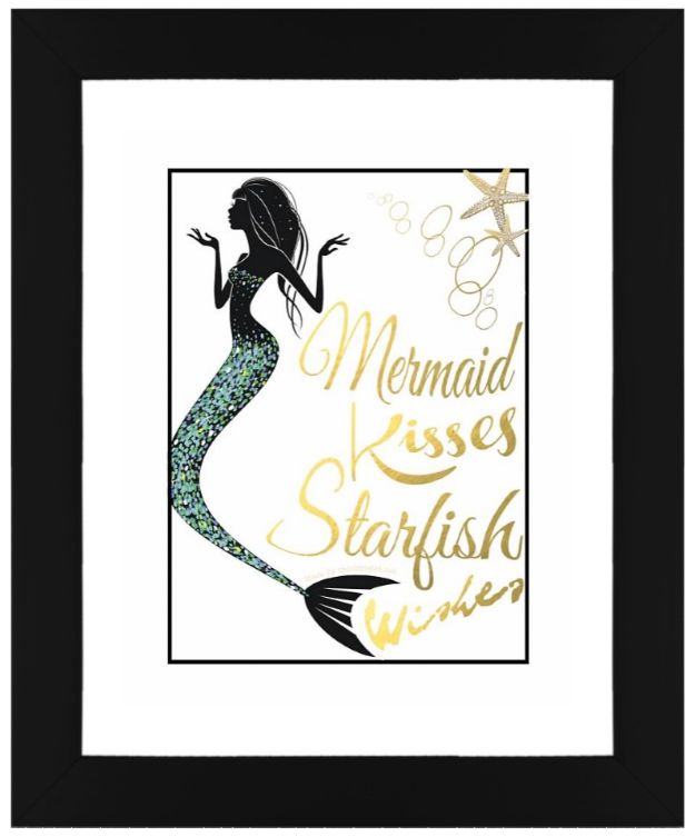 Best Free Printables For Your Walls - Free Mermaid Wall Art Printables - Free Prints for Wall Art and Picture to Print for Home and Bedroom Decor - Crafts to Make and Sell With Ideas for the Home, Organization #diy