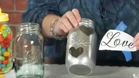 She Puts Hot Glue On A Mason Jar, Then Takes Paint To Create This Genius Idea! | DIY Joy Projects and Crafts Ideas
