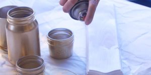She Spray Paints Jars And Wood Gold, But What She Does Next Is Super Cool (Watch!)