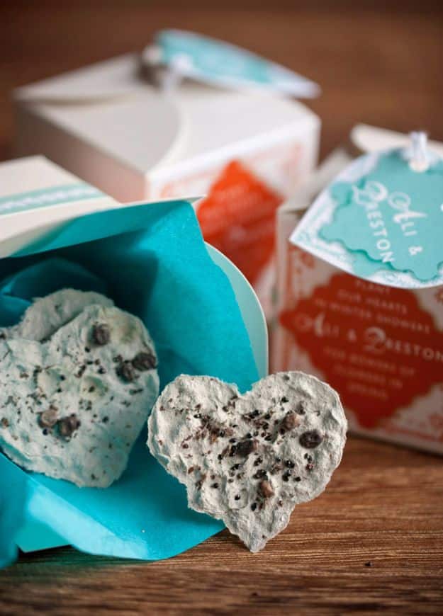 DIY Wedding Favors - Plantable Paper Hearts Favors - Do It Yourself Ideas for Brides and Best Wedding Favor Ideas for Weddings - cheap wedding favor ideas #wedding #diy