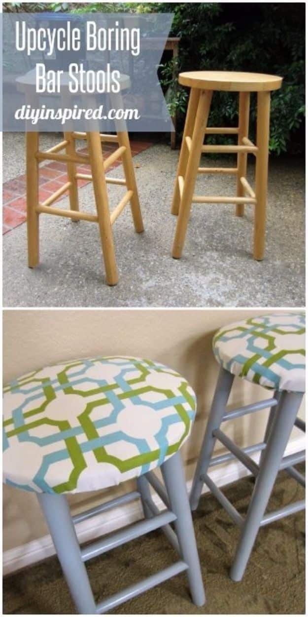 diy barstools - Upcycled Bar Stools - Easy and Cheap Ideas for Seating and Creative Home Decor - Do It Yourself Bar Stools for Modern, Rustic, Farmhouse, Shabby Chic, Industrial and Simple Classic Decor #barstools #diy