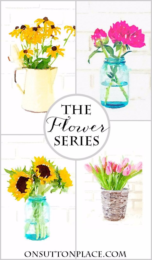 Best Free Printables For Your Walls - Watercolor Flower Printable Series - Free Prints for Wall Art and Picture to Print for Home and Bedroom Decor - Crafts to Make and Sell With Ideas for the Home, Organization #diy