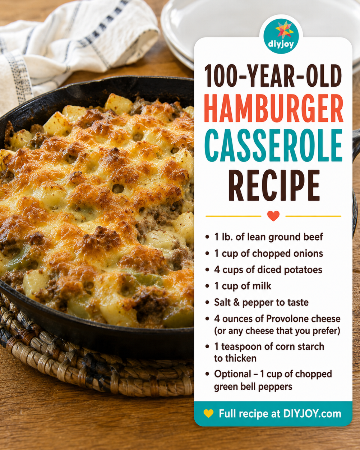 100 Year Old Hamburger Casserole Recipe