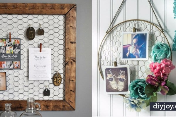 diy chicken wire crafts and home decor ideas - rustic Farmhouse DIY Decor Tutorials With Chickenwire and Easy Vintage Shabby Chic Home Decor for Kitchen, Living Room and Bathroom - Creative Country Crafts, Furniture, Patio Decor and Rustic Wall Art - crafts to sell