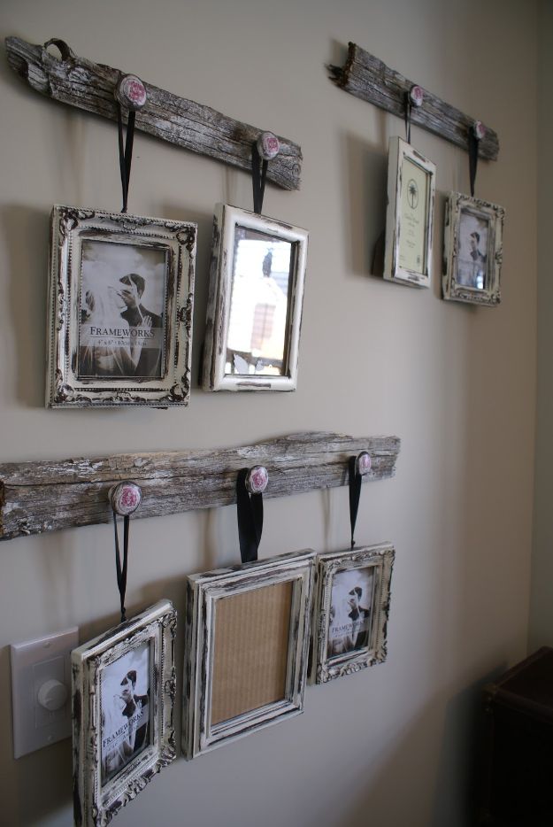 Best Country Decor Ideas - Antique Drawer Pull Picture Frame Hangers - Rustic Farmhouse Decor Tutorials and Easy Vintage Shabby Chic Home Decor for Kitchen, Living Room and Bathroom - Creative Country Crafts, Rustic Wall Art and Accessories to Make and Sell 