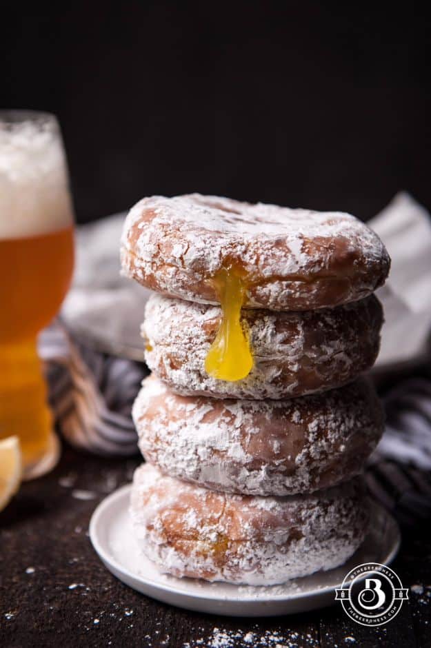 Best Recipes Made With Beer - Beer Doughnuts with IPA Lemon Curd - Easy Dinner, Lunch and Snack Recipe Ideas Made With Beer - Food for the Slow Cooker and Crockpot, Meat and Chicken Dishes, Appetizers, Homemade Pretzels, Summer BBQ Sauces and PArty Food Ideas 