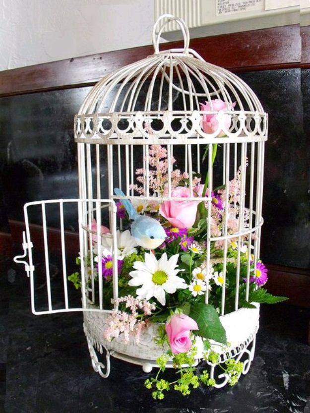 Best Country Decor Ideas for Your Porch - Bird Cage Floral Decor - Rustic Farmhouse Decor Tutorials and Easy Vintage Shabby Chic Home Decor for Kitchen, Living Room and Bathroom - Creative Country Crafts, Furniture, Patio Decor and Rustic Wall Art and Accessories to Make and Sell 