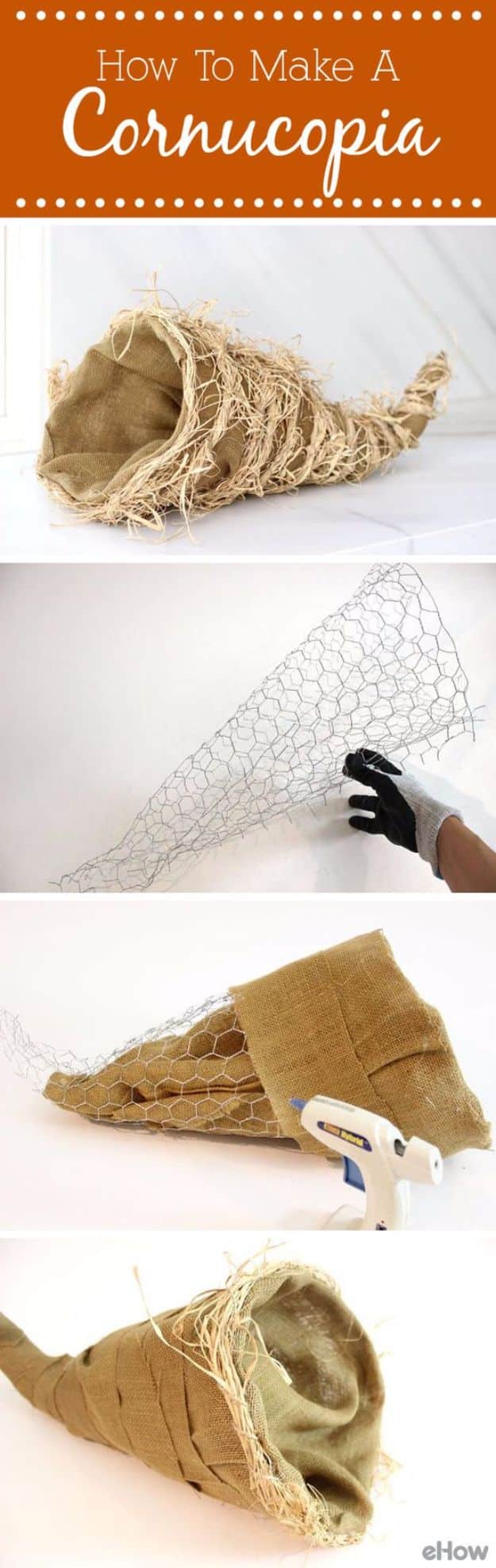 diy ideas chicken wire crafts -Chicken Wire Cornucopia - Rustic Farmhouse Decor Tutorials With Chickenwire and Easy Vintage Shabby Chic Home Decor for Kitchen, Living Room and Bathroom - Creative Country Crafts #diy #crafts