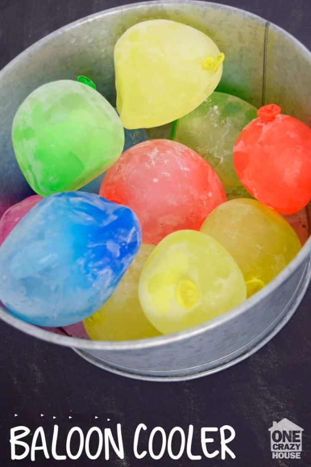 DIY Hacks for Summer - DIY Balloon Cooler - Easy Projects to Try This Summer To Get Organized, Spend Time Outdoors, Play With The Kids, Stay Cool In The Heat - Tips and Tricks to Make Summertime Awesome - Crafts and Home Decor by DIY JOY