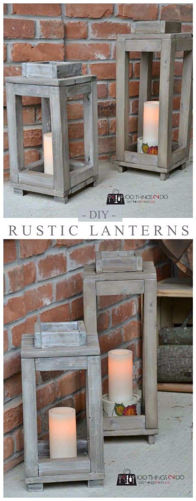 Best Country Decor Ideas for Your Porch - DIY Wood Lanterns - Rustic Farmhouse Decor Tutorials and Easy Vintage Shabby Chic Home Decor for Kitchen, Living Room and Bathroom - Creative Country Crafts, Furniture, Patio Decor and Rustic Wall Art and Accessories to Make and Sell 