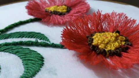 Embroidered Clothing Is The Rage Now And She Shows Us How She Does These Fabulous Poppies! | DIY Joy Projects and Crafts Ideas