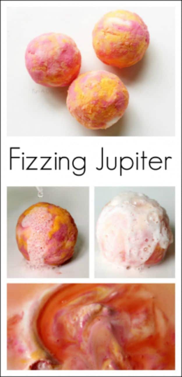 DIY Stem and Science Ideas for Kids and Teens - Fizzing Jupiter - Fun and Easy Do It Yourself Projects and Crafts Using Math, Electronics, Engineering Concepts and Basic Building Skills - Creatve and Cool Project Tutorials For Kids To Make At Home This Summer - Boys, Girls and Teenagers Have Fun Making Room Decor, Experiments and Playtime STEM Fun #stem #diyideas #stemideas #kidscrafts