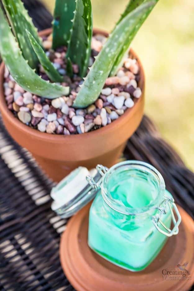 DIY Hacks for Summer - Homemade After Sun Burn Relief Recipe - Easy Projects to Try This Summer To Get Organized, Spend Time Outdoors, Play With The Kids, Stay Cool In The Heat - Tips and Tricks to Make Summertime Awesome - Crafts and Home Decor by DIY JOY