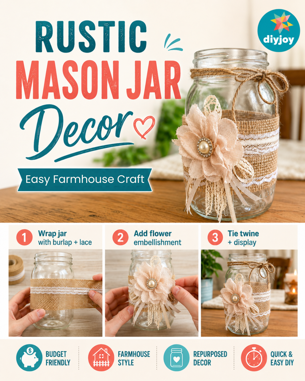 Rustic Mason Jar Decor