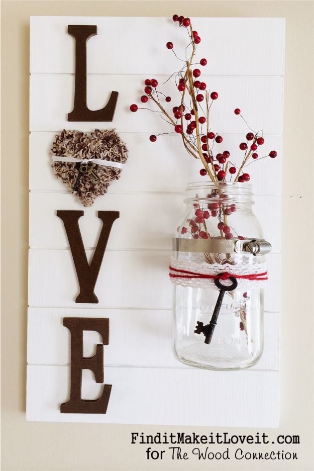 Best Country Decor Ideas - Rustic Wall Decoration with Mason Jar Vase - Rustic Farmhouse Decor Tutorials and Easy Vintage Shabby Chic Home Decor for Kitchen, Living Room and Bathroom - Creative Country Crafts, Rustic Wall Art and Accessories to Make and Sell 