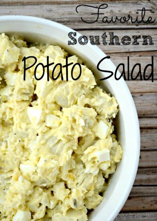 Best Country Cooking Recipes - Southern Potato Salad - Easy Recipes for Country Food Like Chicken Fried Steak, Fried Green Tomatoes, Southern Gravy, Breads and Biscuits, Casseroles and More - Breakfast, Lunch and Dinner Recipe Ideas for Families and Feeding A Crowd - Step by Step Instructions for Making Homestyle Dips, Snacks, Desserts #recipes