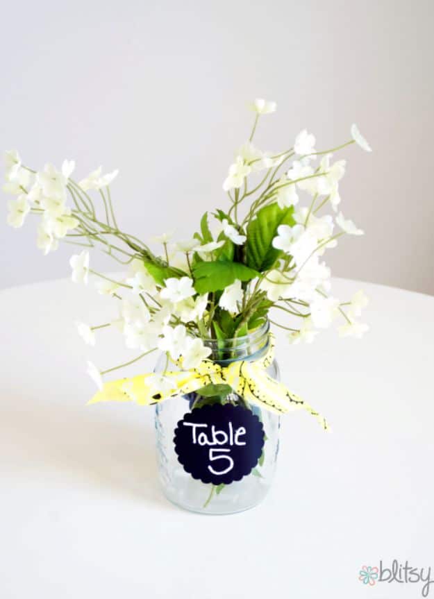 DIY Wedding Centerpieces - Table Number Centerpiece - Do It Yourself Ideas for Brides and Best Centerpiece Ideas for Weddings - Step by Step Tutorials for Making Mason Jars, Rustic Crafts, Flowers, Modern Decor, Vintage and Cheap Ideas for Couples on A Budget Outdoor and Indoor Weddings #diyweddings #weddingcenterpieces #weddingdecorideas