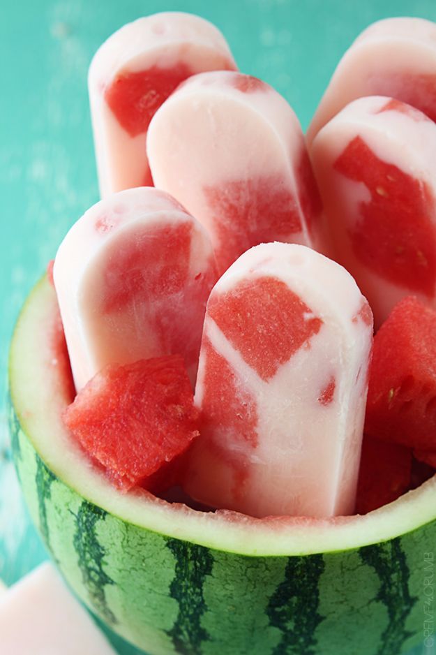 DIY Hacks for Summer - Watermelon Popsicles - Easy Projects to Try This Summer To Get Organized, Spend Time Outdoors, Play With The Kids, Stay Cool In The Heat - Tips and Tricks to Make Summertime Awesome - Crafts and Home Decor by DIY JOY 