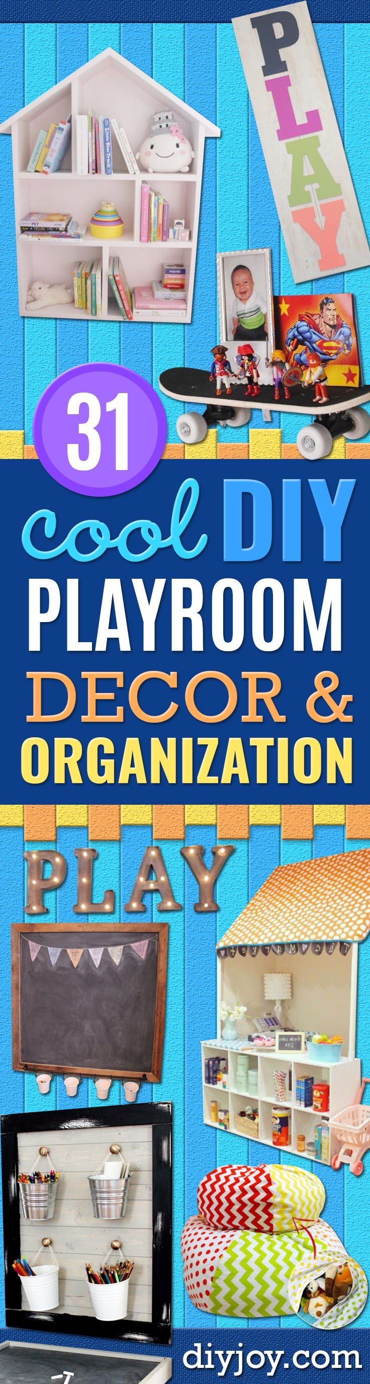 DIY Playroom Ideas and Furniture - Easy Play Room Storage, Furniture Ideas for Kids, Playtime Rugs and Activity Mats, Shelving, Toy Boxes and Wall Art - Cute DIY Room Decor for Boys and Girls - Fun Crafts with Step by Step Tutorials and Instructions