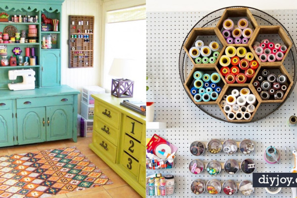 DIY Craft Room Ideas and Craft Room Organization Projects - Cool Ideas for Do It Yourself Craft Storage, Craft Room Decor and Organizing Project Ideas - fabric, paper, pens, creative tools, crafts supplies, shelves and sewing notions