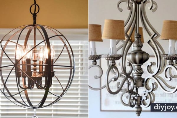 DIY Chandelier Makeovers - Easy Ideas for Old Brass, Crystal and Ugly Gold Chandelier Makeover - Cool Before and After Projects for Chandeliers - Farmhouse, Shabby Chic and Vintage Home Decor on A Budget - Living Room, Bedroom and Dining Room Idea DIY Joy Projects and Crafts