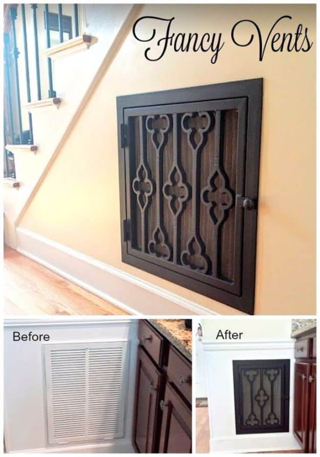 DIY Home Improvement Projects On A Budget - Add Decorative Vent Covers - Cool Home Improvement Hacks, Easy and Cheap Do It Yourself Tutorials for Updating and Renovating Your House - Home Decor Tips and Tricks, Remodeling and Decorating Hacks - DIY Projects 