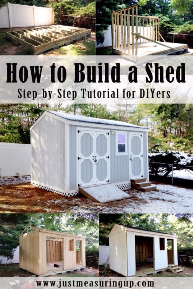 DIY Storage Sheds and Plans - Build A Storage Shed - Cool and Easy Storage Shed Makeovers, Cheap Ideas to Build This Weekend, Basic Woodworking Projects to Add Extra Storage Space to Your Home or Small Backyard - How To Build A Shed With Pallets - Step by Step Tutorials and Instructions #storageideas #diyideas #diyhome