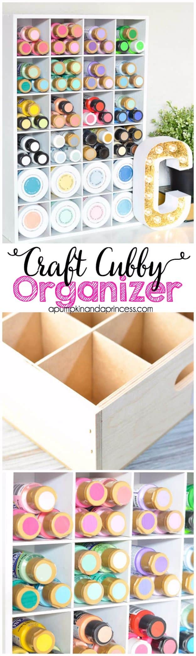 DIY Craft Room Storage Ideas and Craft Room Organization Projects - Craft Cubby Organizer - Cool Ideas for Do It Yourself Craft Storage, Craft Room Decor and Organizing Project Ideas - fabric, paper, pens, creative tools, crafts supplies, shelves and sewing notions #diyideas #craftroom