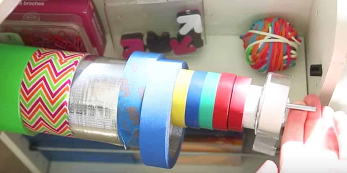 Her Craft Room Was A Mess. She Started By Putting Ribbons And Tape On A Dowel But What She Did Next Is Genius! | DIY Joy Projects and Crafts Ideas