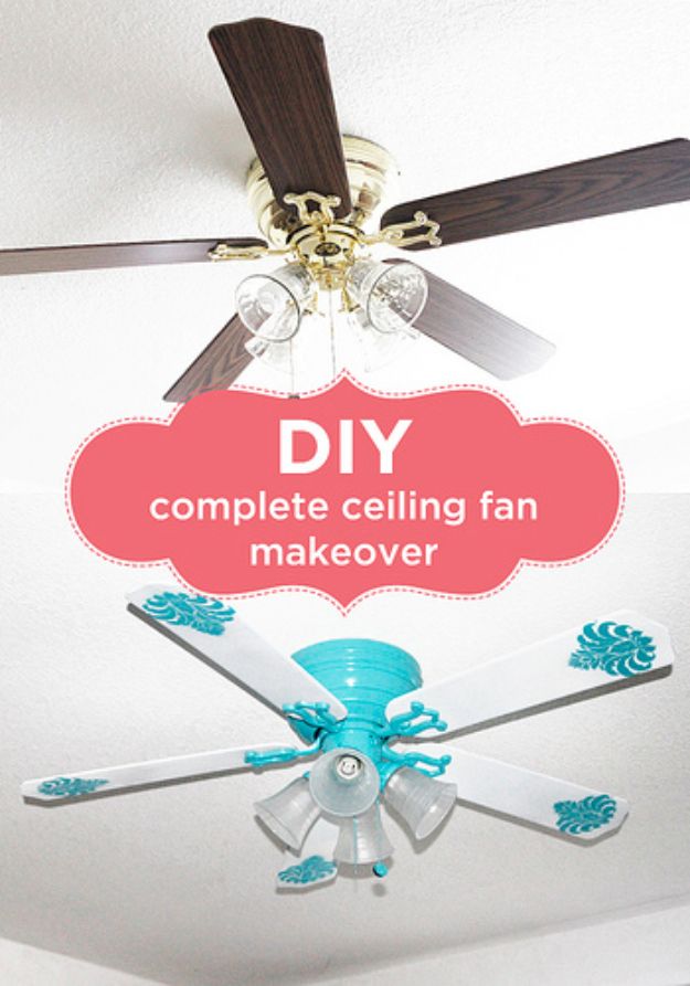 DIY Remodeling Hacks - Easy Home Improvement Projects - DIY Ceiling Fan Makeover - Quick and Easy Home Repair Tips and Tricks - Cool Hacks for DIY Home Improvement Ideas - Cheap Ways To Fix Bathroom, Bedroom, Kitchen, Outdoor, Living Room and Lighting - Creative Renovation on A Budget - DIY Projects and Crafts by DIY JOY #remodeling #homeimprovement #diy #hacks